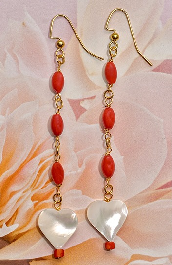 Nancy Chase's Color Inspiration - Tulip Hearts - , Enameling, Enamel Jewelry Supplies, Design, tulip heart drop earrings